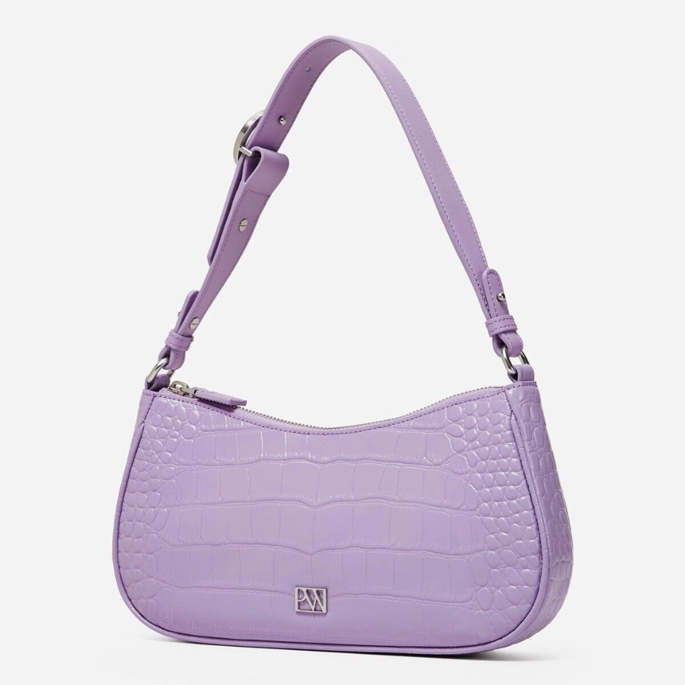 New Parisa Wang New York Charmed Baguette Bag Purple Lavendar Purse